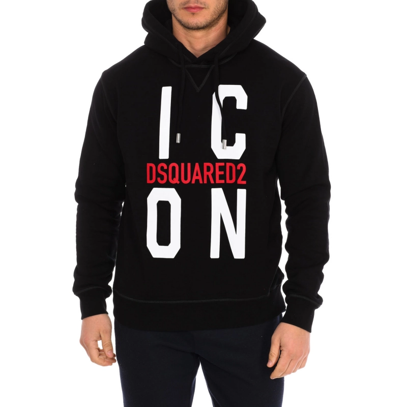 Sudadera con capucha Dsquared2 S79GU0034-S25042 hombre Talla: XXL Color: Negro