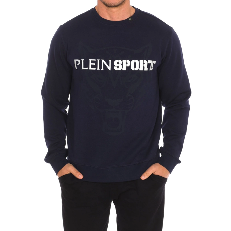 Sudadera de manga larga y cuello redondo Plein Sport FIPSG600 hombre Talla: L Color: Azul