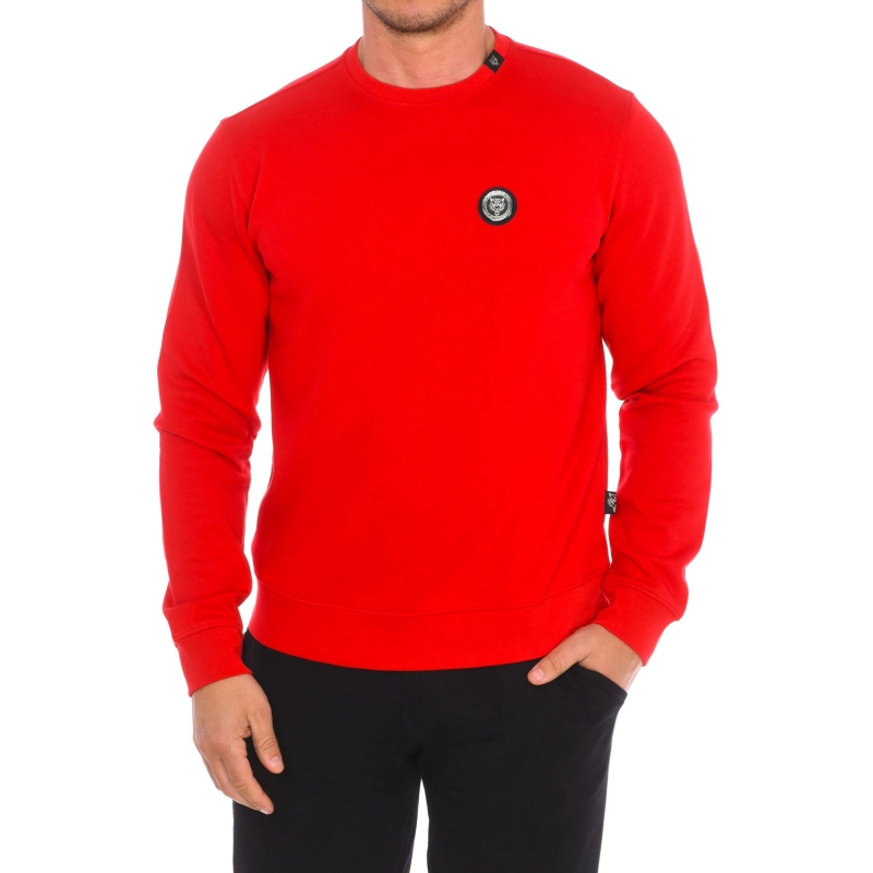 Sudadera de manga larga y cuello redondo Plein Sport FIPSG602 hombre Talla: M Color: Rojo