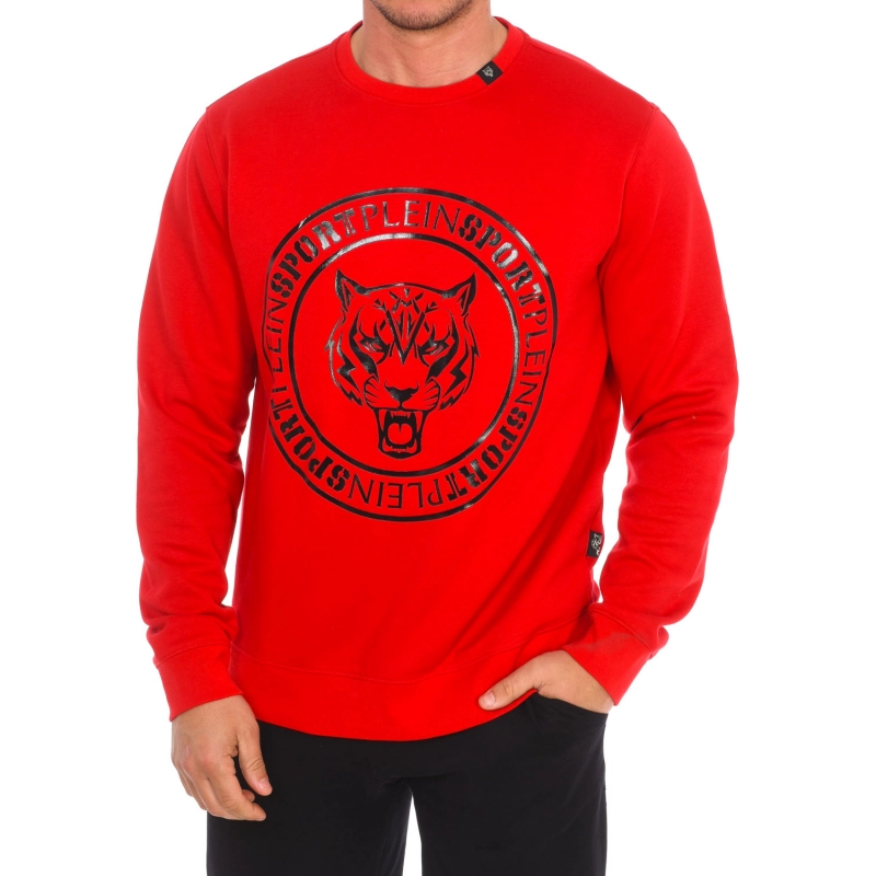 Sudadera de manga larga y cuello redondo Plein Sport FIPSG603 hombre Talla: L Color: Rojo