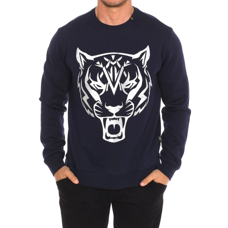 Sudadera de manga larga y cuello redondo Plein Sport FIPSG604 hombre Talla: L Color: Azul