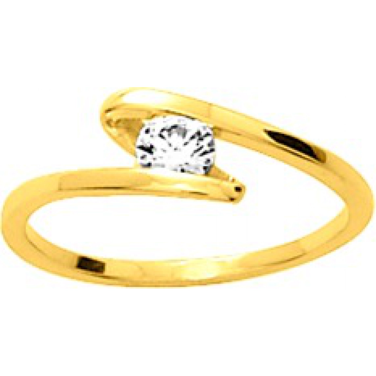 Ring w. cz gold plated Brass Lua Blanca  220944.9 - Size 55
