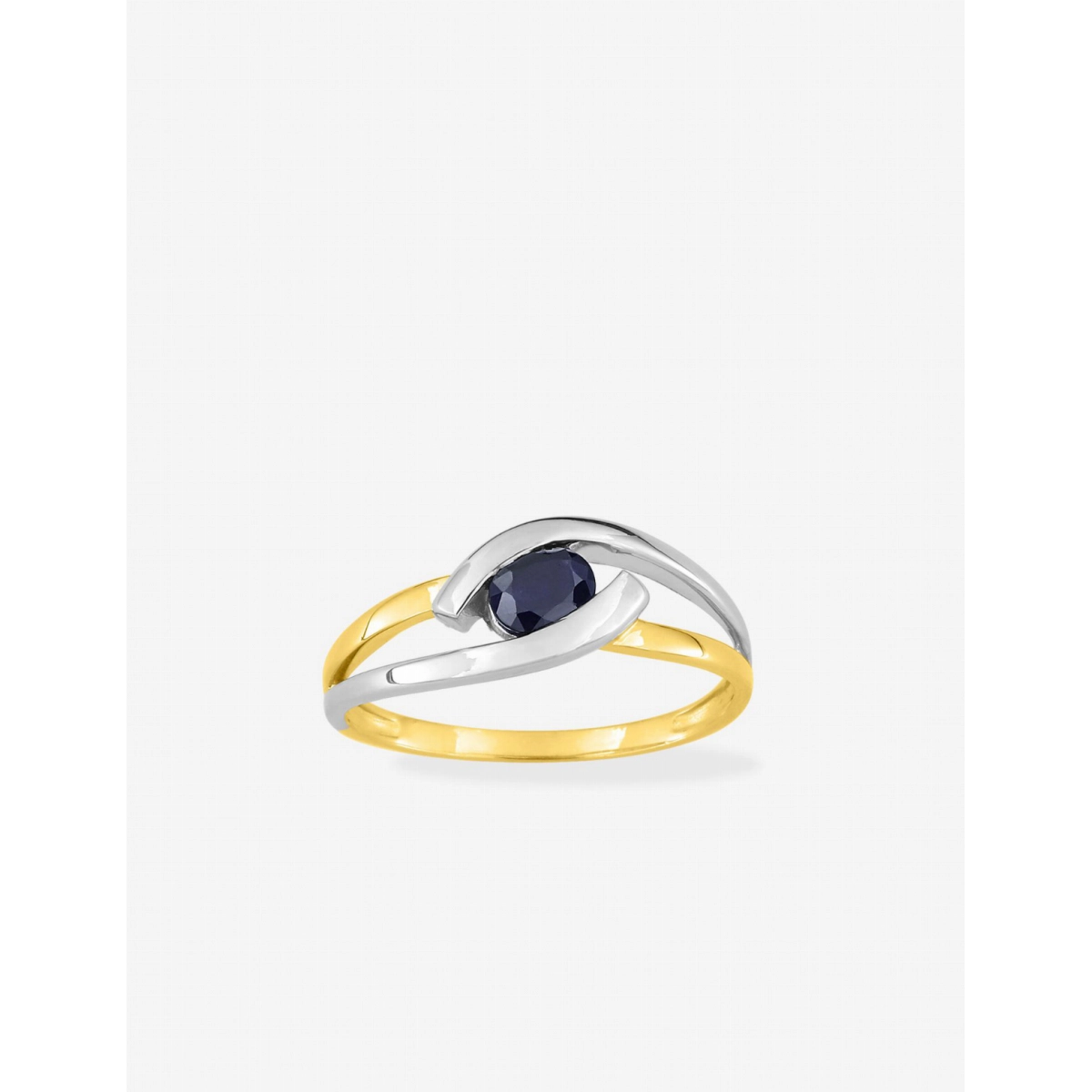 Ring w. sapphire 9K 2TG Lua Blanca  11SY44IA - Size 50