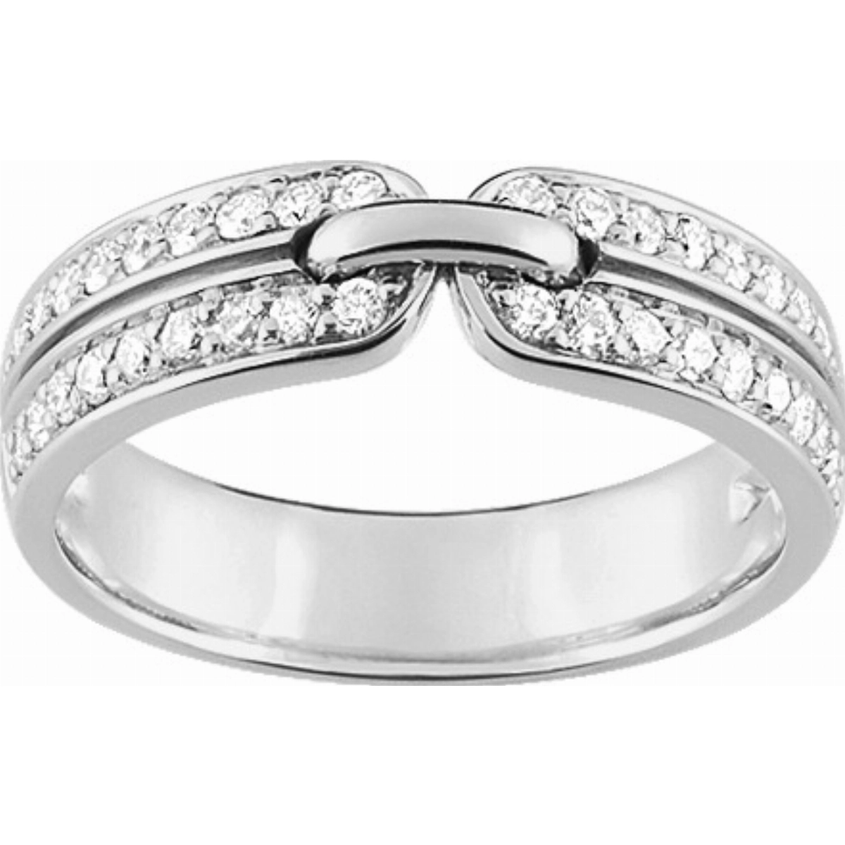 Wedding ring w. 36 diam 0.36ct 18K WG Lua Blanca  4E328MI0 - Size 55