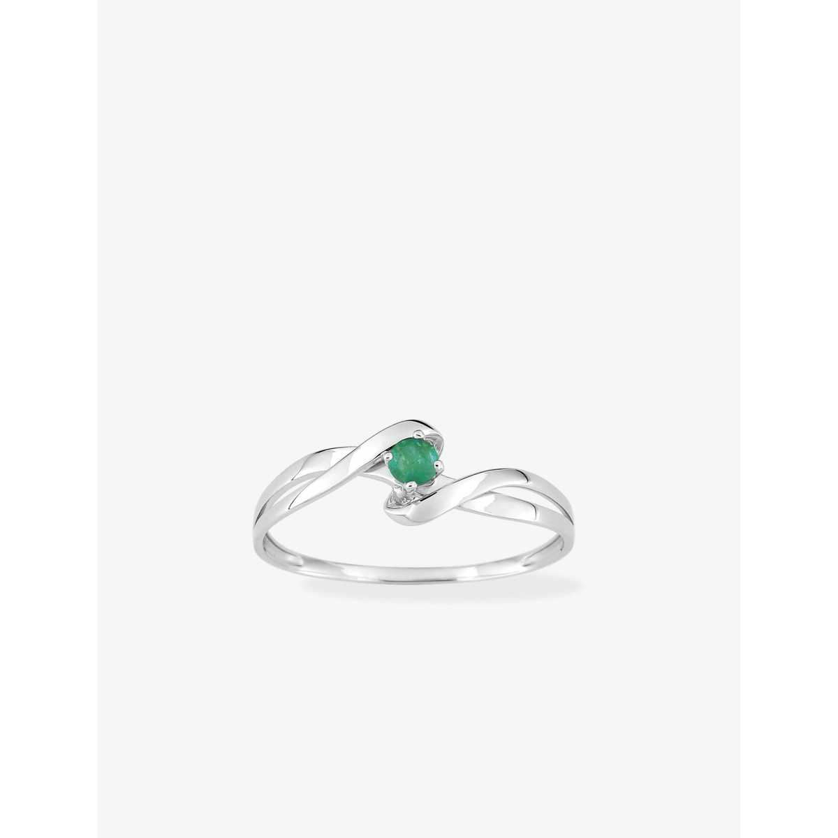 Ring emerald 18K WG Lua Blanca  10SP99NM - Size 49