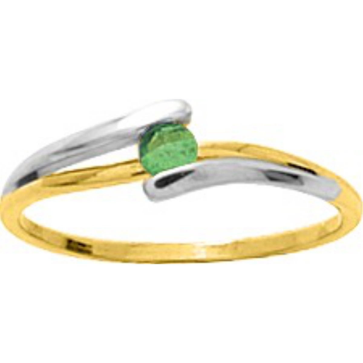 Ring emerald 18K YG Lua Blanca  2803J - Size 50