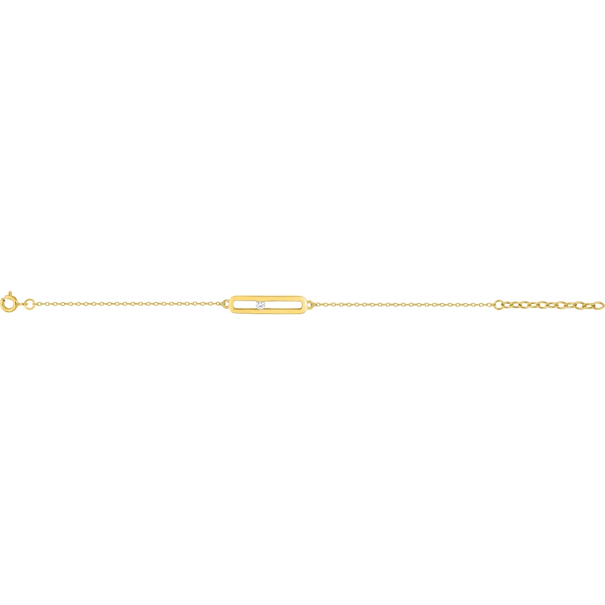 Bracelet w. cz gold plated Brass  Lua Blanca  PSBQ41Z18.0