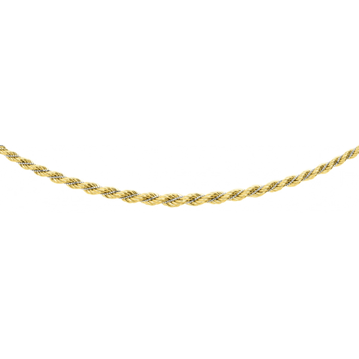 Necklace 'rope chain' graduated 18K 2TG Lua Blanca  L067.42
