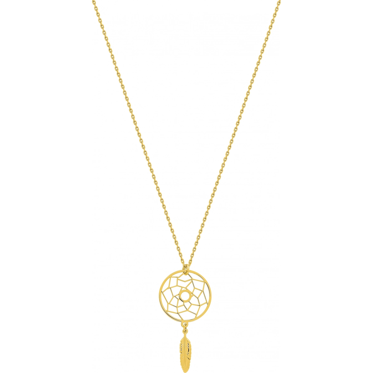 Necklace Gold Plated Brass  Lua Blanca  102691.0