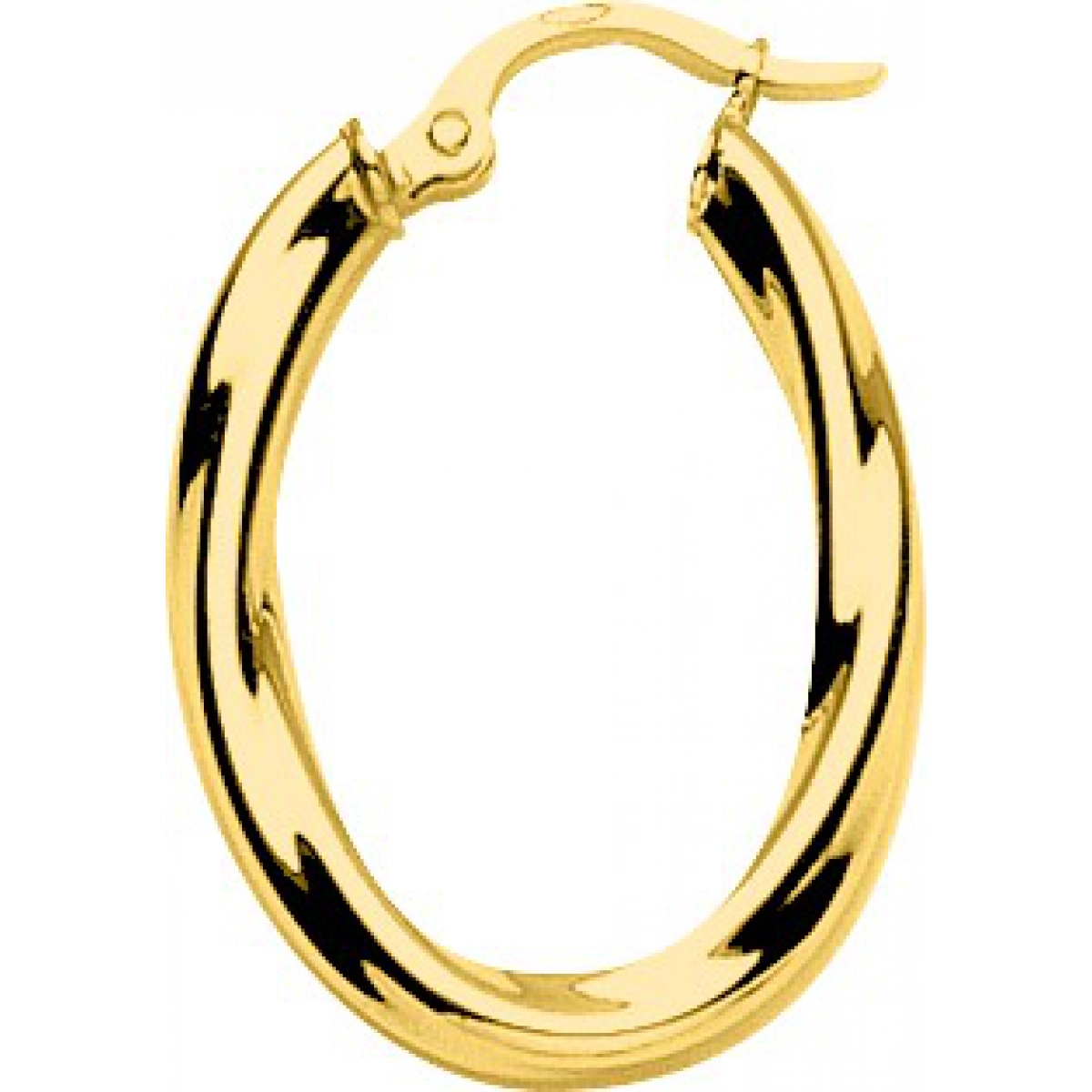 Hoops earrings pair gold plated Brass  Lua Blanca  135148.0