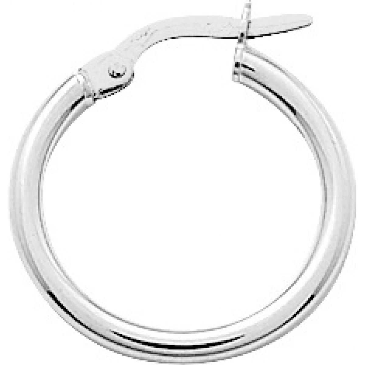 Hoops earrings pair plain 9K WG  Lua Blanca  651002.2.0