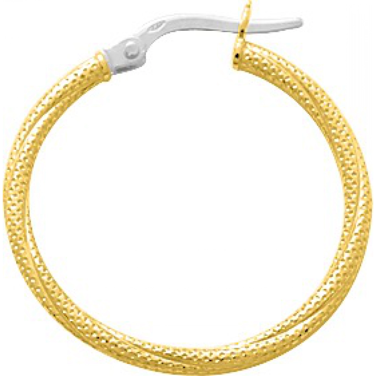 Hoops earrings pair twisted 18K YG  Lua Blanca  2624.5.0