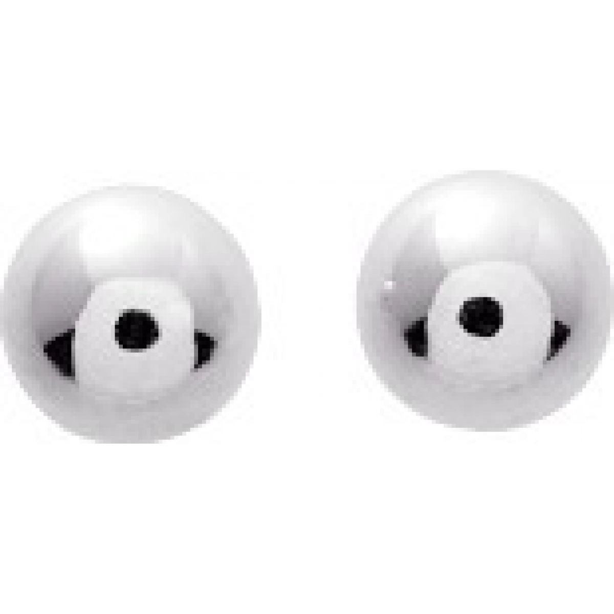 Earrings pair ball 6mm 9K WG  Lua Blanca  651057.0