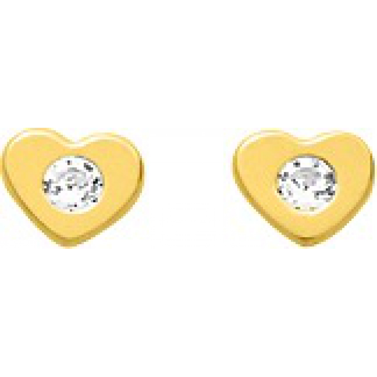 Earrings pair w. cz 18K YG  Lua Blanca  8199Z.0